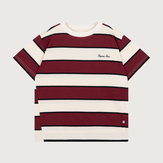 Repose AMS T-shirt mulberry stripe