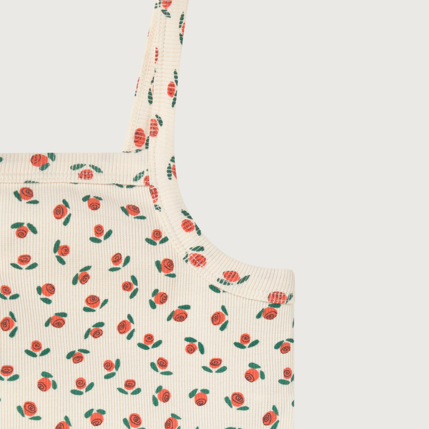 Tinycottons TINY ROSES rib top offwhite