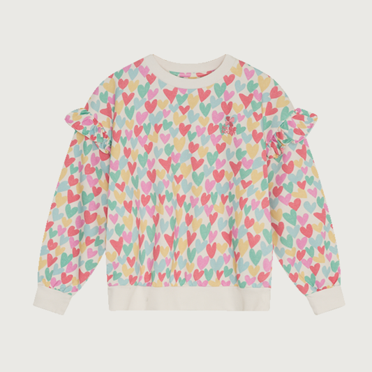 The New Society ANIS Sweatshirt hearts print