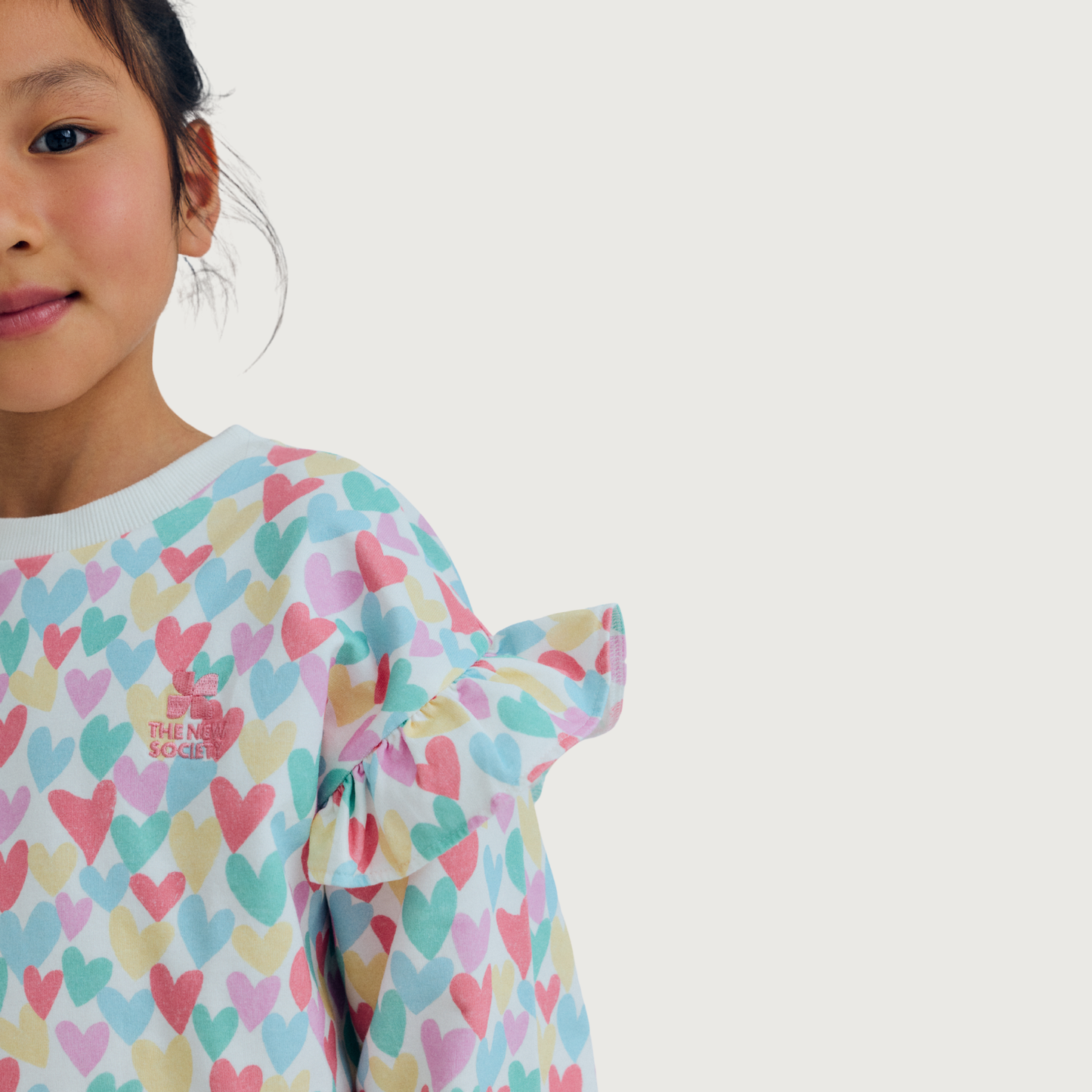 The New Society ANIS Sweatshirt hearts print