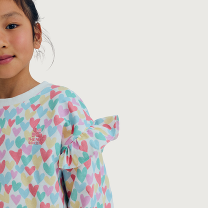 The New Society ANIS Sweatshirt hearts print