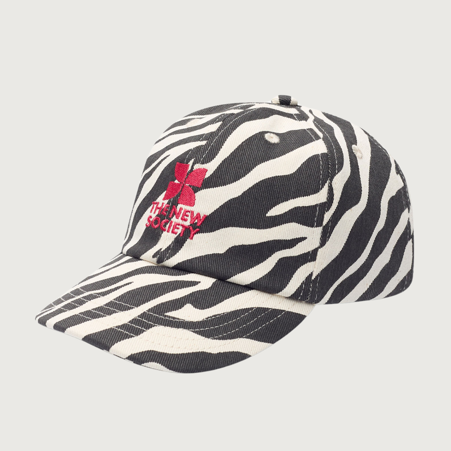 The New Society TNS Logo cap zebra print