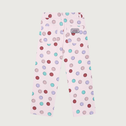 The New Society Smiley denim trouser smiley print