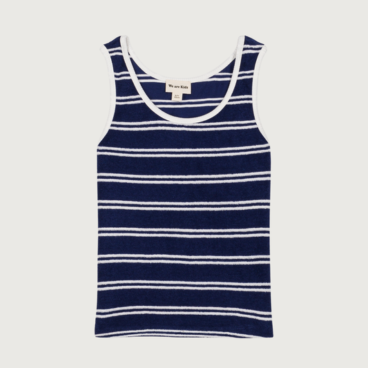 We Are Kids debardeur MARCEL terry navy stripes