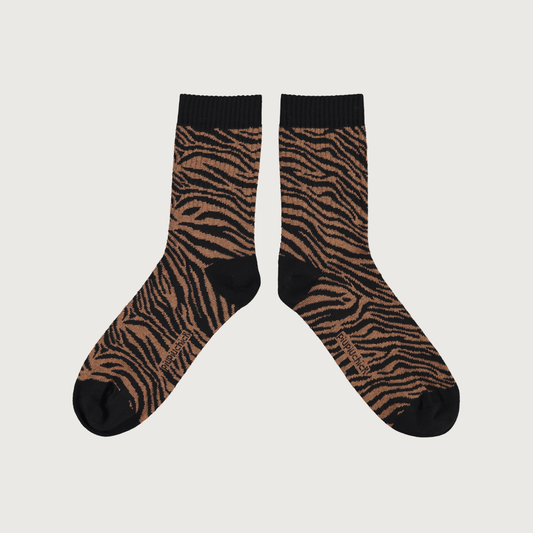 Piupiuchick Socks camel with zebra print