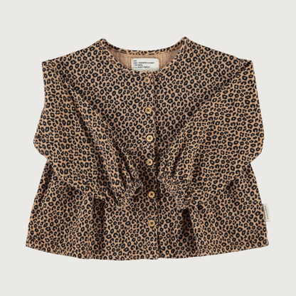 Piupiuchick Blouse brown with animal print
