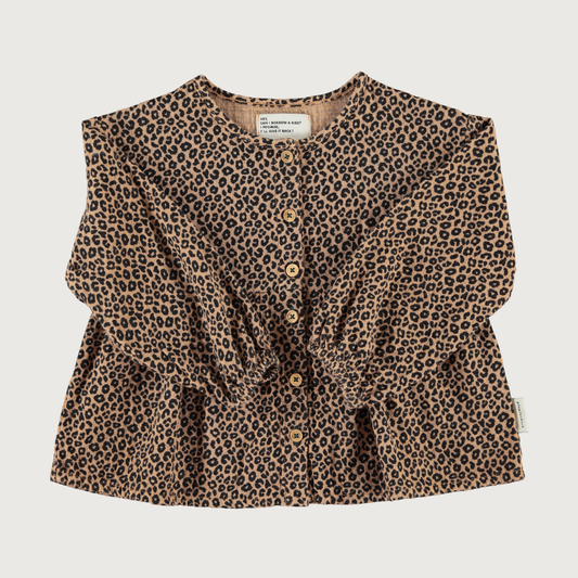 Piupiuchick Blouse brown with animal print