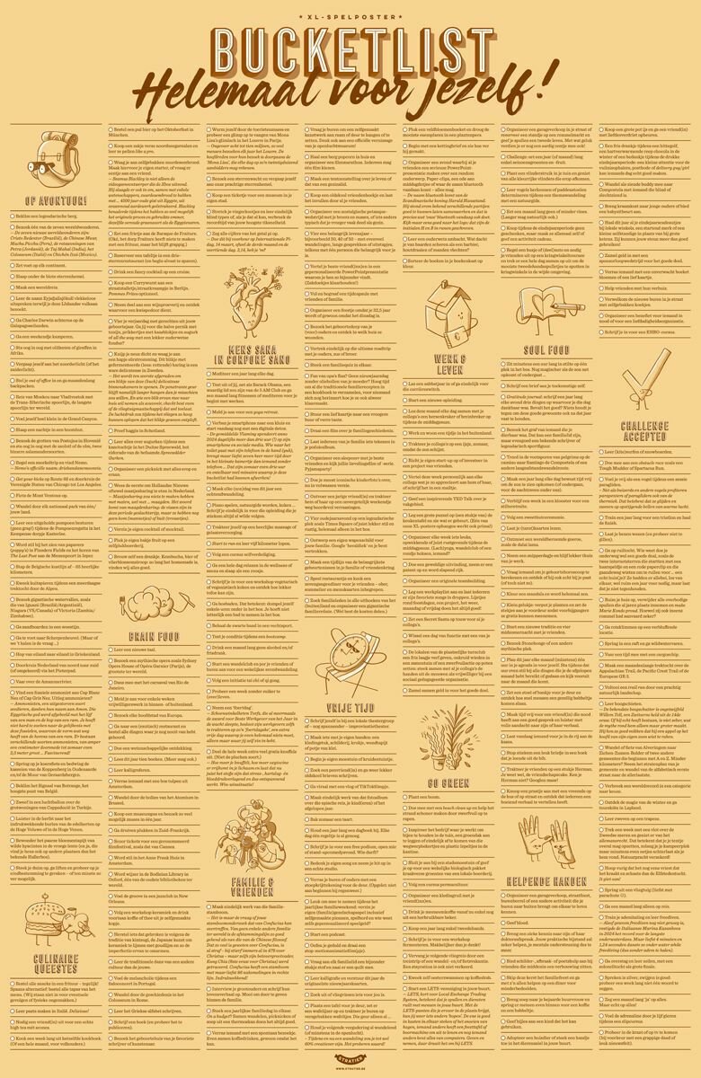 Stratier - XL bucket list poster voor jezelf
