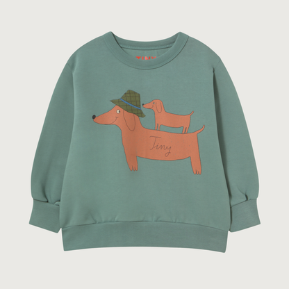 Tinycottons Two dogs graphic sweatshirt teal