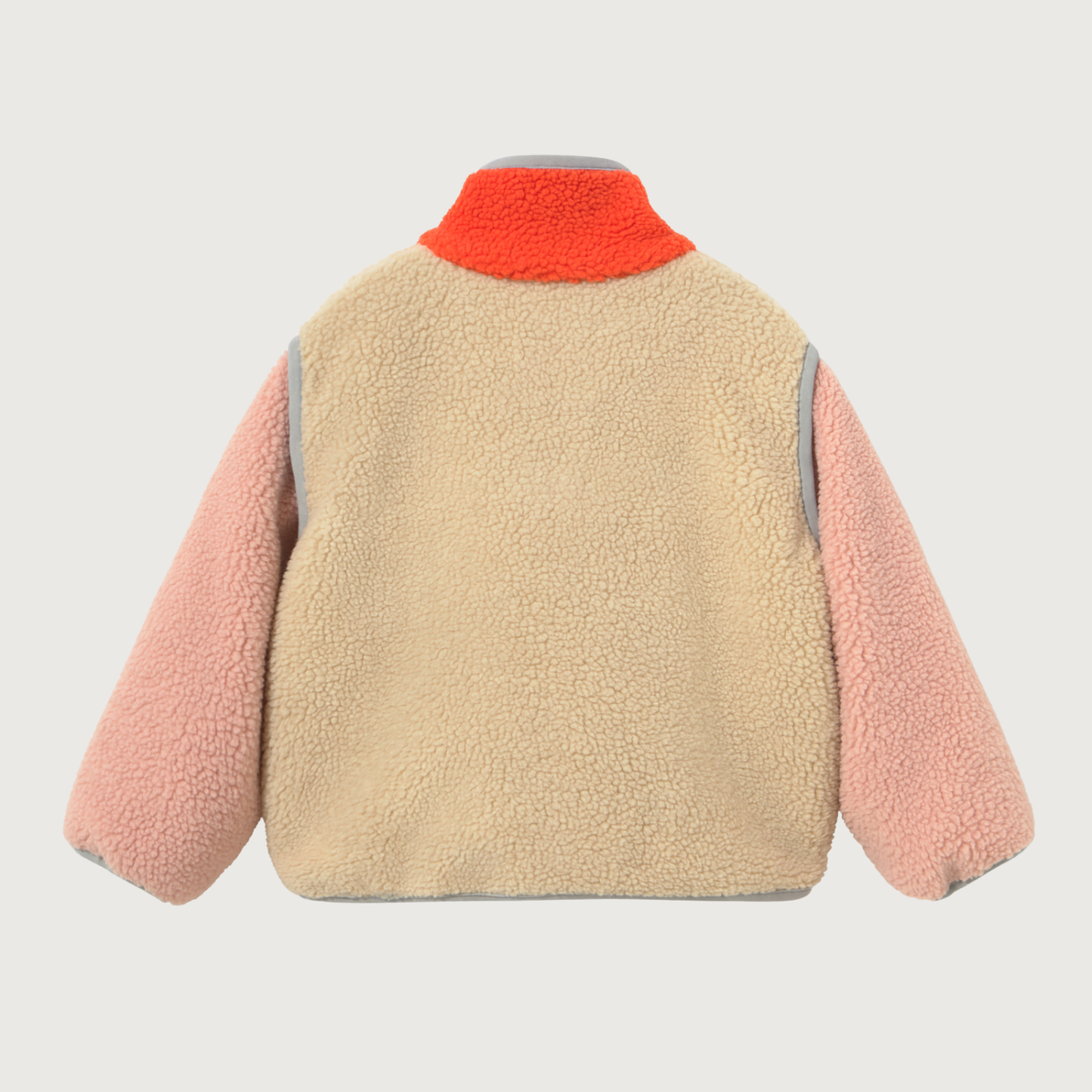 Tinycottons Color block sherpa jacket base vanilla