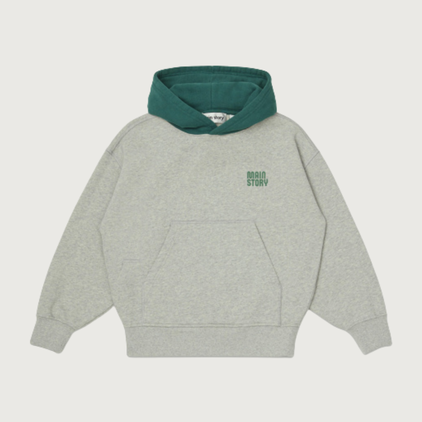 Main Story Hooded sweatshirt light grey melange fleece