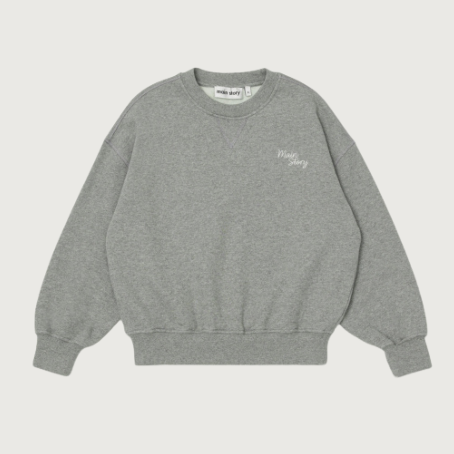 Main Story Crew sweatshirt grey melange fleece