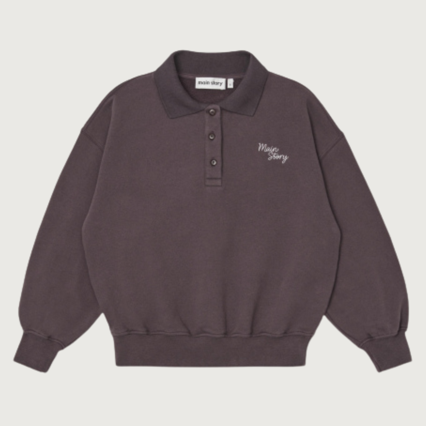 Main Story Polo sweatshirt dark cherry fleece