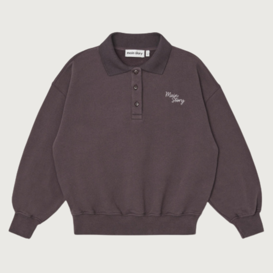 Main Story Polo sweatshirt dark cherry fleece