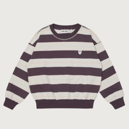 Main Story Bubble sweatshirt conker stripe fleece