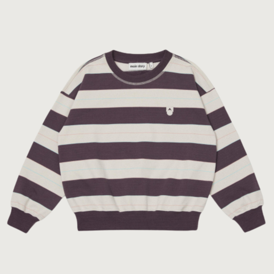 Main Story Bubble sweatshirt conker stripe fleece