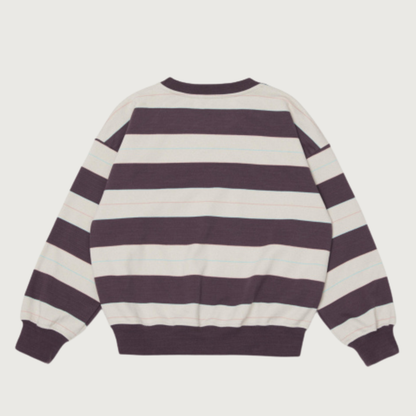 Main Story Bubble sweatshirt conker stripe fleece