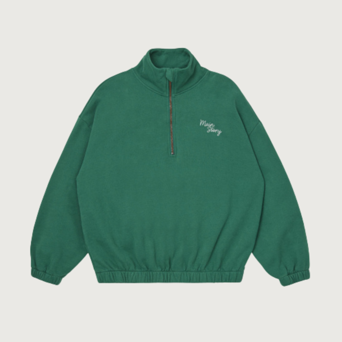 Main Story Funnel sweatshirt evergreen fleece