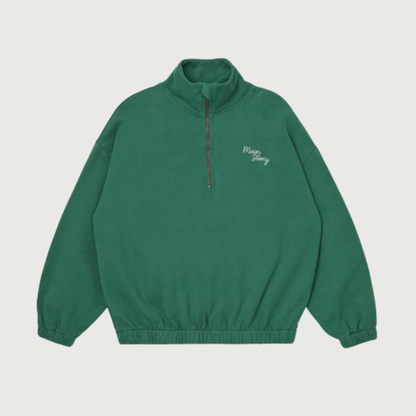 Main Story Funnel sweatshirt evergreen fleece