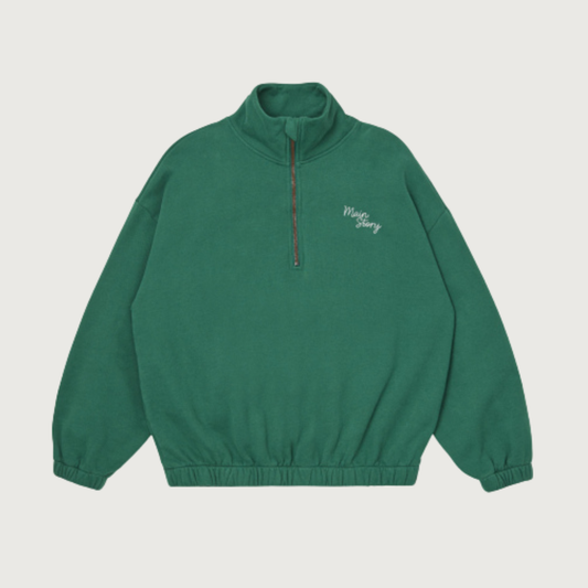 Main Story Funnel sweatshirt evergreen fleece