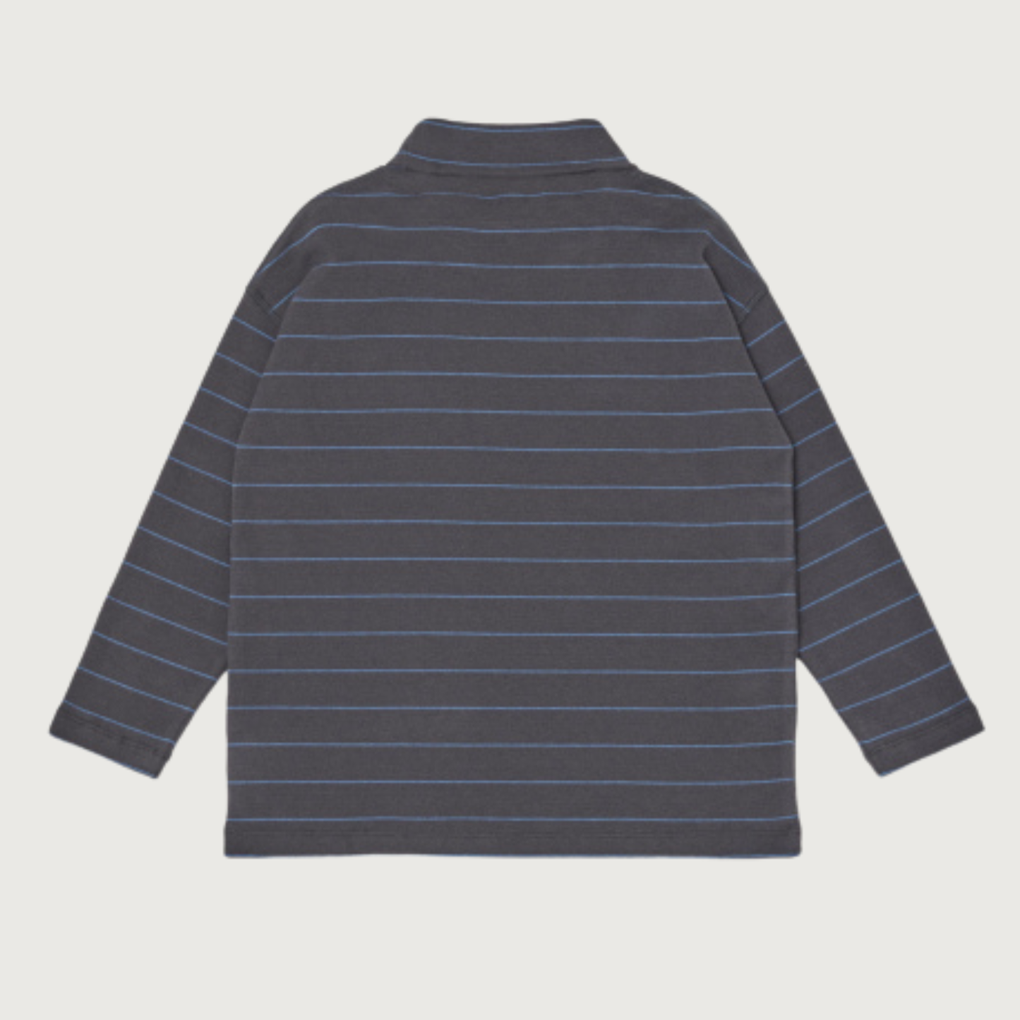 Main Story Roll neck rib top phantom stripe rib jersey