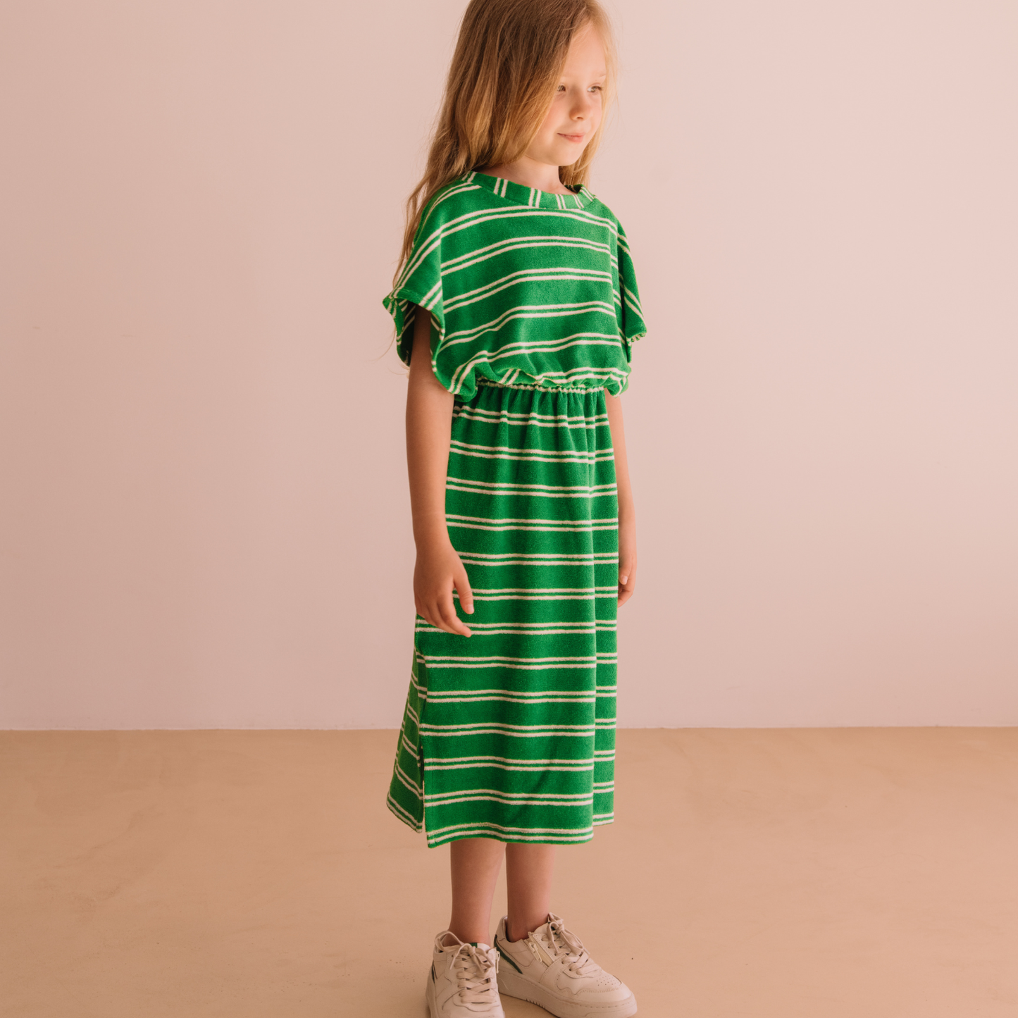We Are Kids robe APRIL summer green stripes