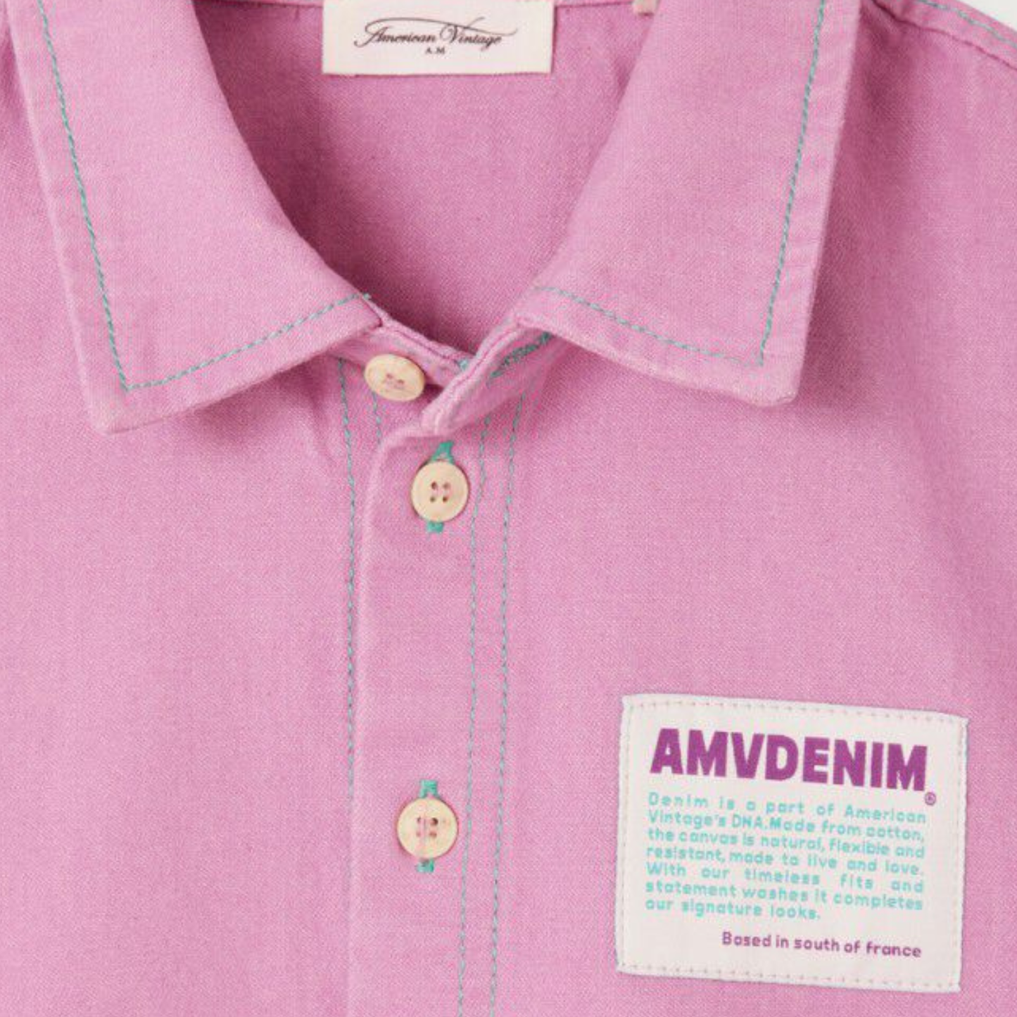American Vintage Kids Shirt grezbay hyacinth