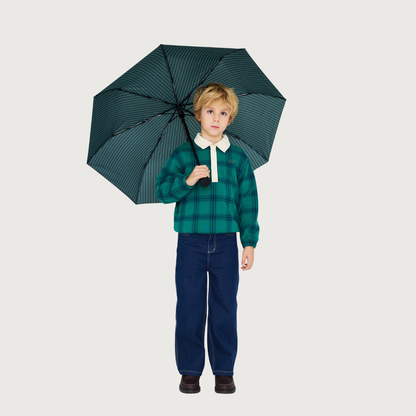 Tinycottons Green check polo sweatshirt dark green