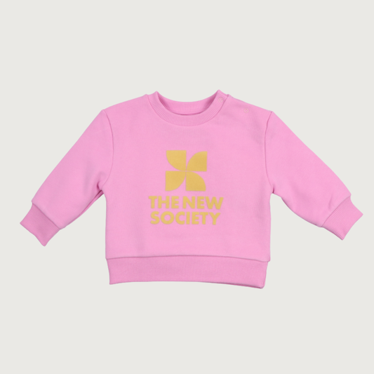 The New Society TNS LOGO Sweatshirt pink lavander