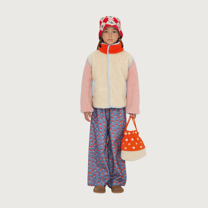 Tinycottons Color block sherpa jacket base vanilla