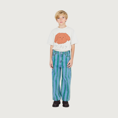 Tinycottons Curly dog graphic tee cream heather
