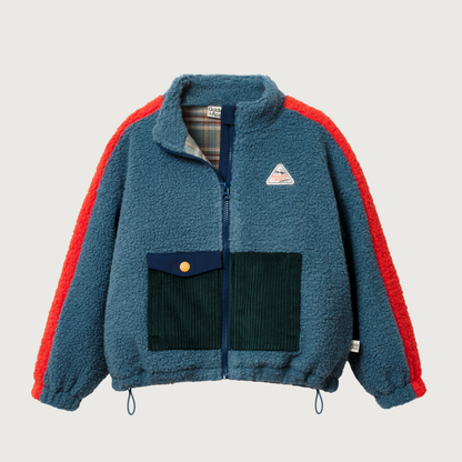 Goldie+Ace Retro blue teddy jacket