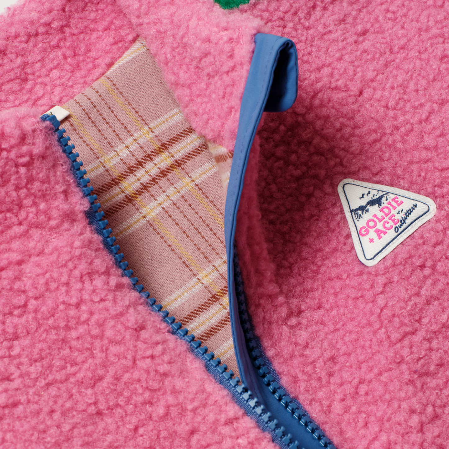 Goldie+Ace Retro pink teddy jacket