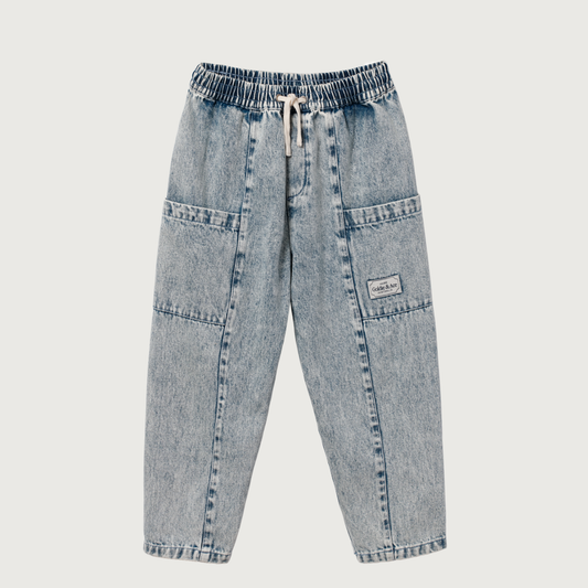 Goldie+Ace Vintage wash denim kit pocket pants