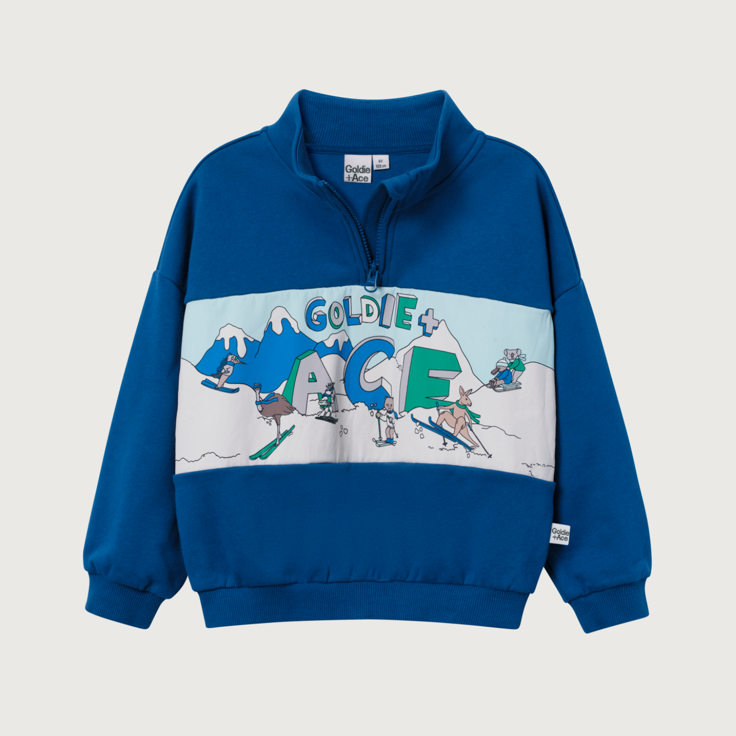 Goldie+Ace Quarter zip alpine sweatshirt