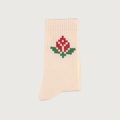 Piupiuchick Socks light pink with red flower