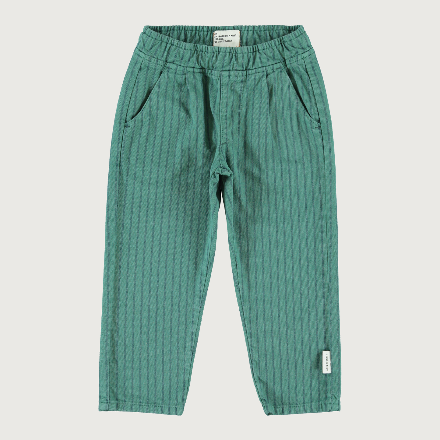 Piupiuchick Trousers green with black stripes