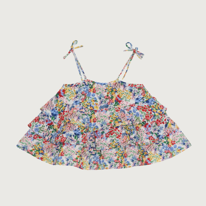 The New Society VERBENA Top verbena print