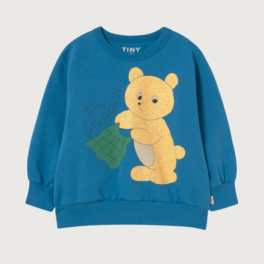 Tinycottons Bear graphic sweatshirt petrol blue