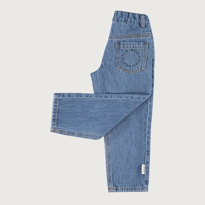 Piupiuchick Unisex trousers washed navy denim
