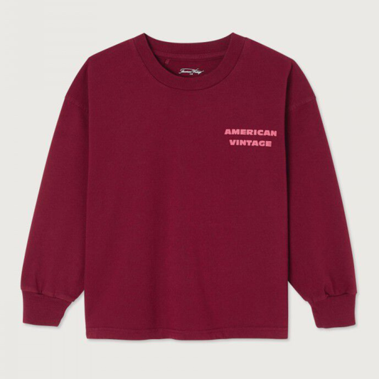 American Vintage Kids Fizvalley t-shirt vintage burgundy