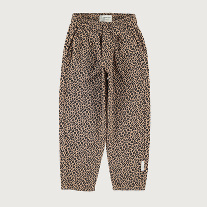 Piupiuchick Unisex trousers brown with animal print