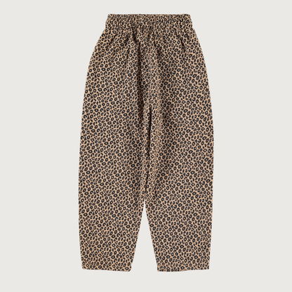 Piupiuchick Unisex trousers brown with animal print