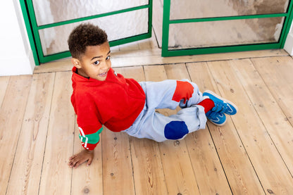 The Campamento RED Color Block zipped sweatshirt