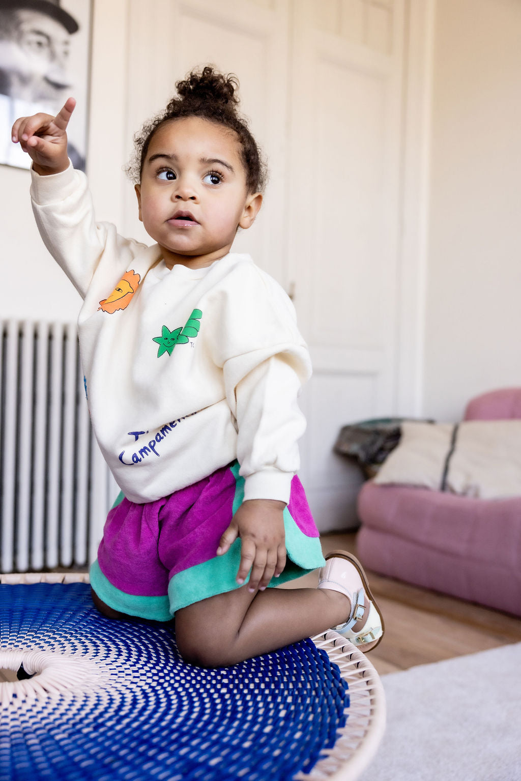 Piupiuchick Shorts fuchsia & green