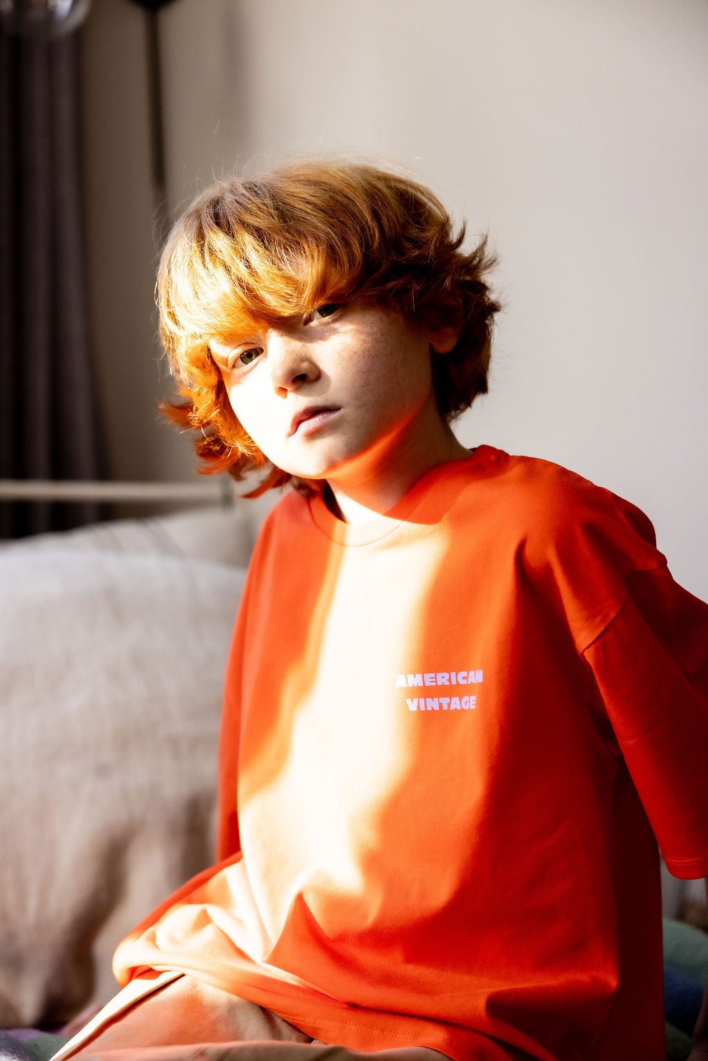 American Vintage Kids Fizvalley T-shirt vintage mandarin