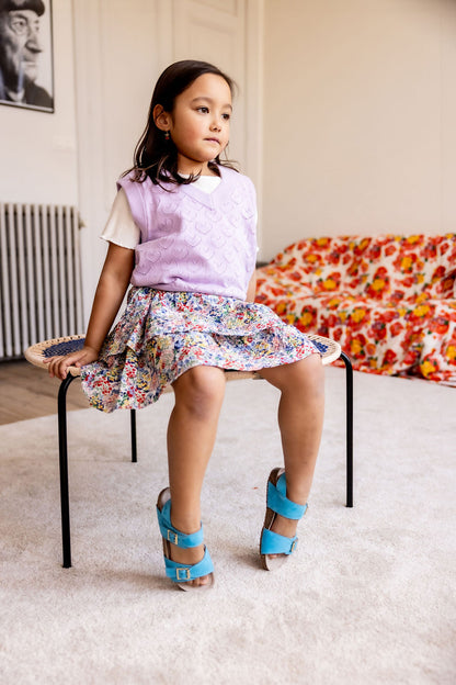 Repose AMS V neck spencer soft glacier bloom