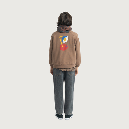 Piupiuchick Sweatshirt brown with CAPTAIN print