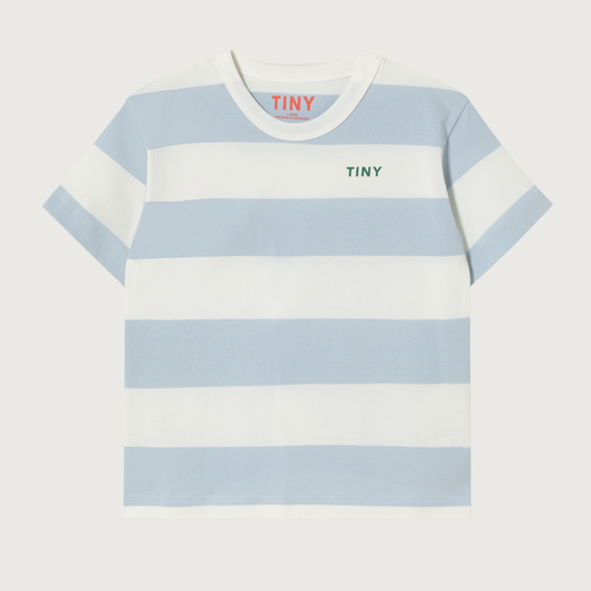 Tinycottons STRIPES knit tee washed blue