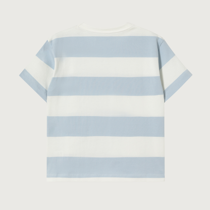Tinycottons STRIPES knit tee washed blue